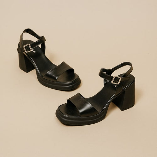 Load image into Gallery viewer, JONAK PARIS OPEN-TOED SANDALS WITH THICK HEELS - Yooto
