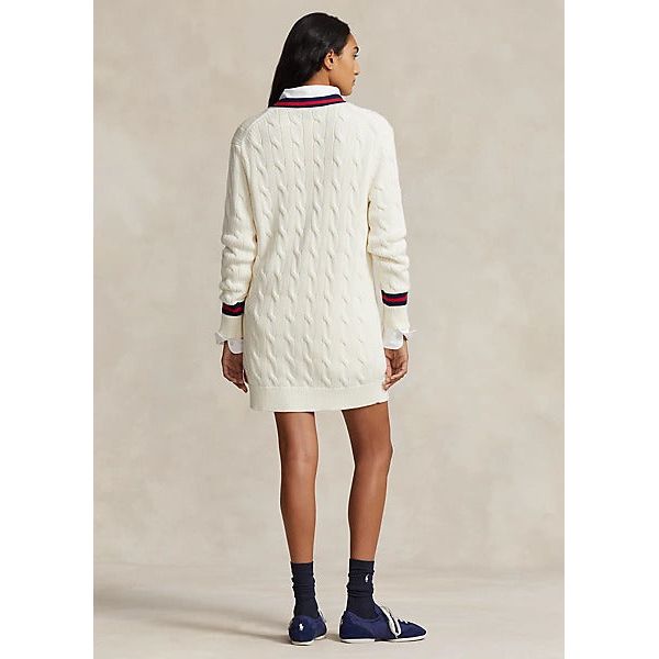 POLO RALPH LAUREN CABLE-KNIT COTTON CRICKET CARDIGAN - Yooto