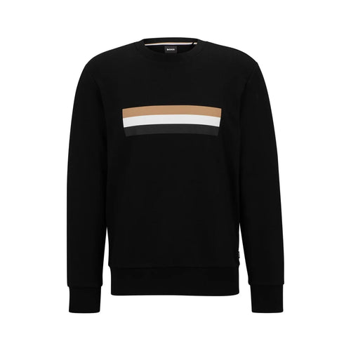 Load image into Gallery viewer, BOSS ORGANIC-COTTON RELAXED-FIT SWEATSHIRT WITH SIGNATURE STRIPE - Yooto
