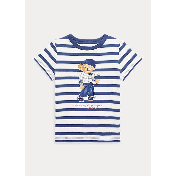 POLO RALPH LAUREN POLO BEAR STRIPED COTTON TEE - Yooto