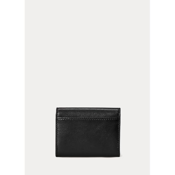 POLO RALPH LAUREN POLO ID LEATHER FOLD-OVER CARD CASE - Yooto
