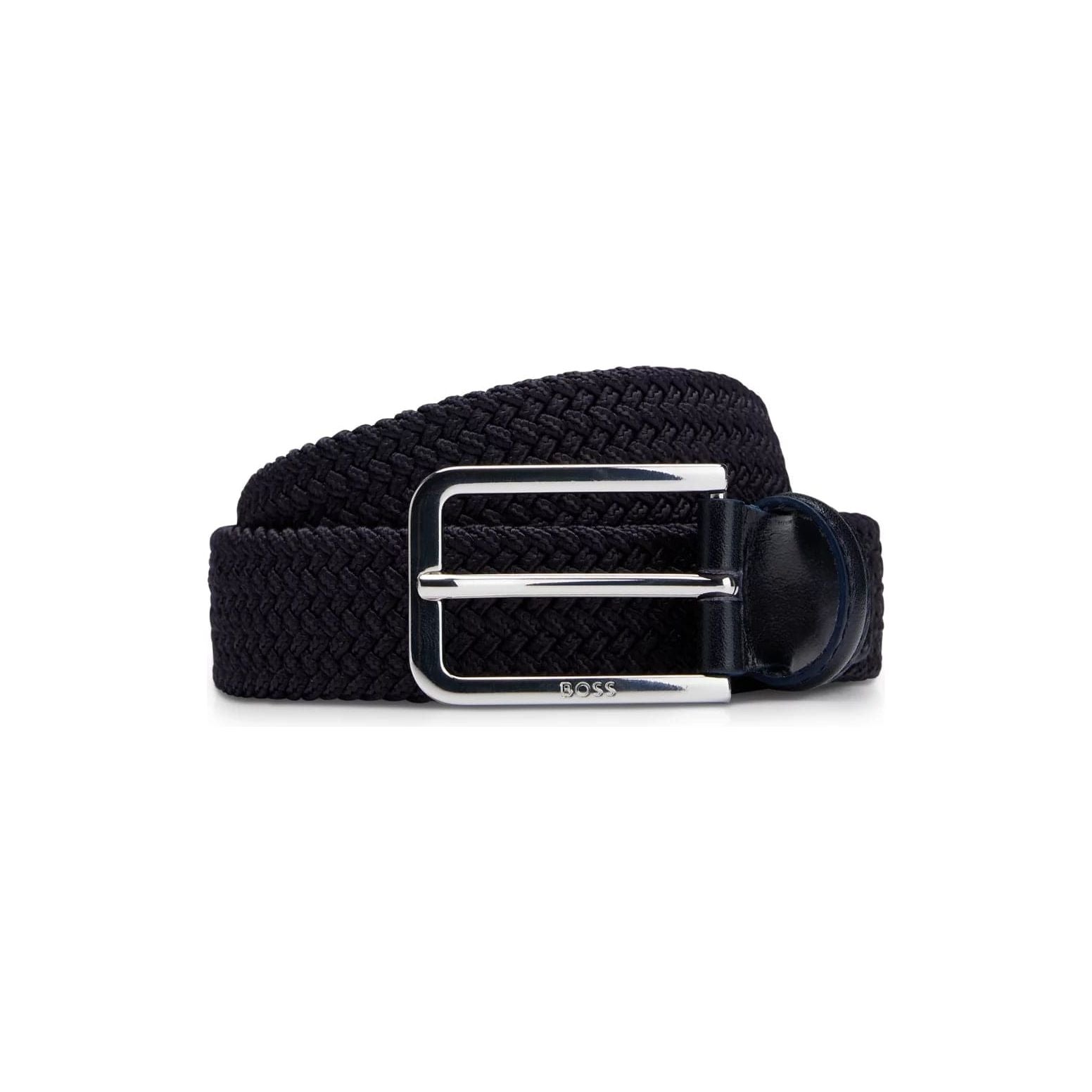 BOSS WOVEN BELT WITH LEATHER FACINGS - Yooto