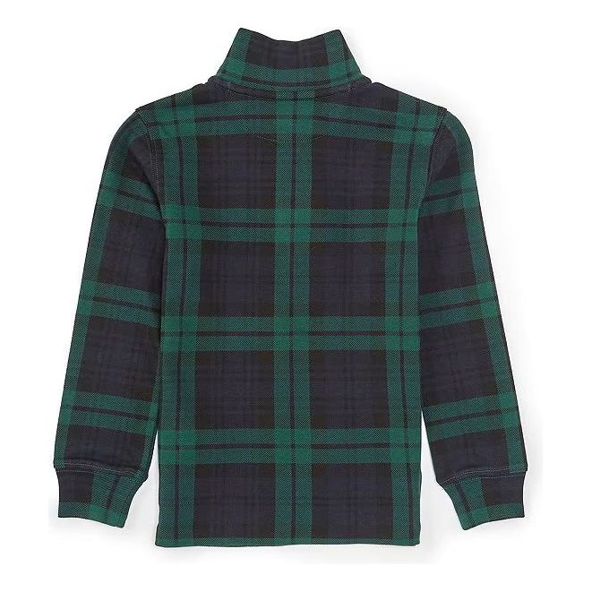 POLO RALPH LAUREN LONG SLEEVE TARTAN PLAID INTERLOCK PULLOVER - Yooto