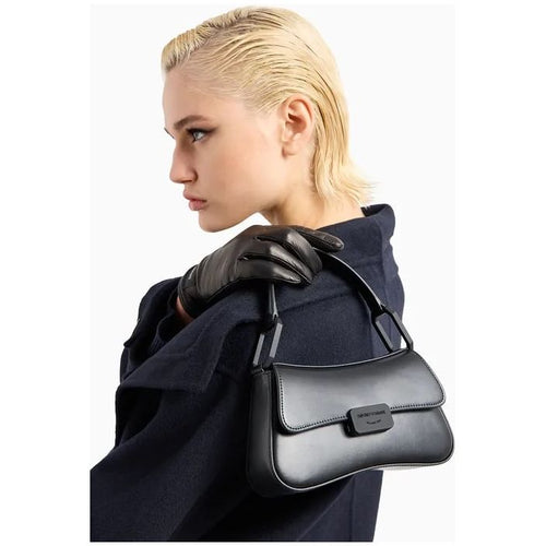 Load image into Gallery viewer, EMPORIO ARMANI BAGUETTE SHOULDER BAG WITH LEATHER SHOULDER STRAP - Yooto
