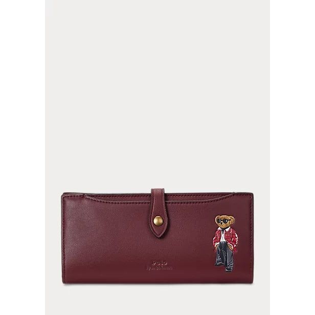 POLO RALPH LAUREN POLO BEAR LEATHER SNAP WALLET - Yooto