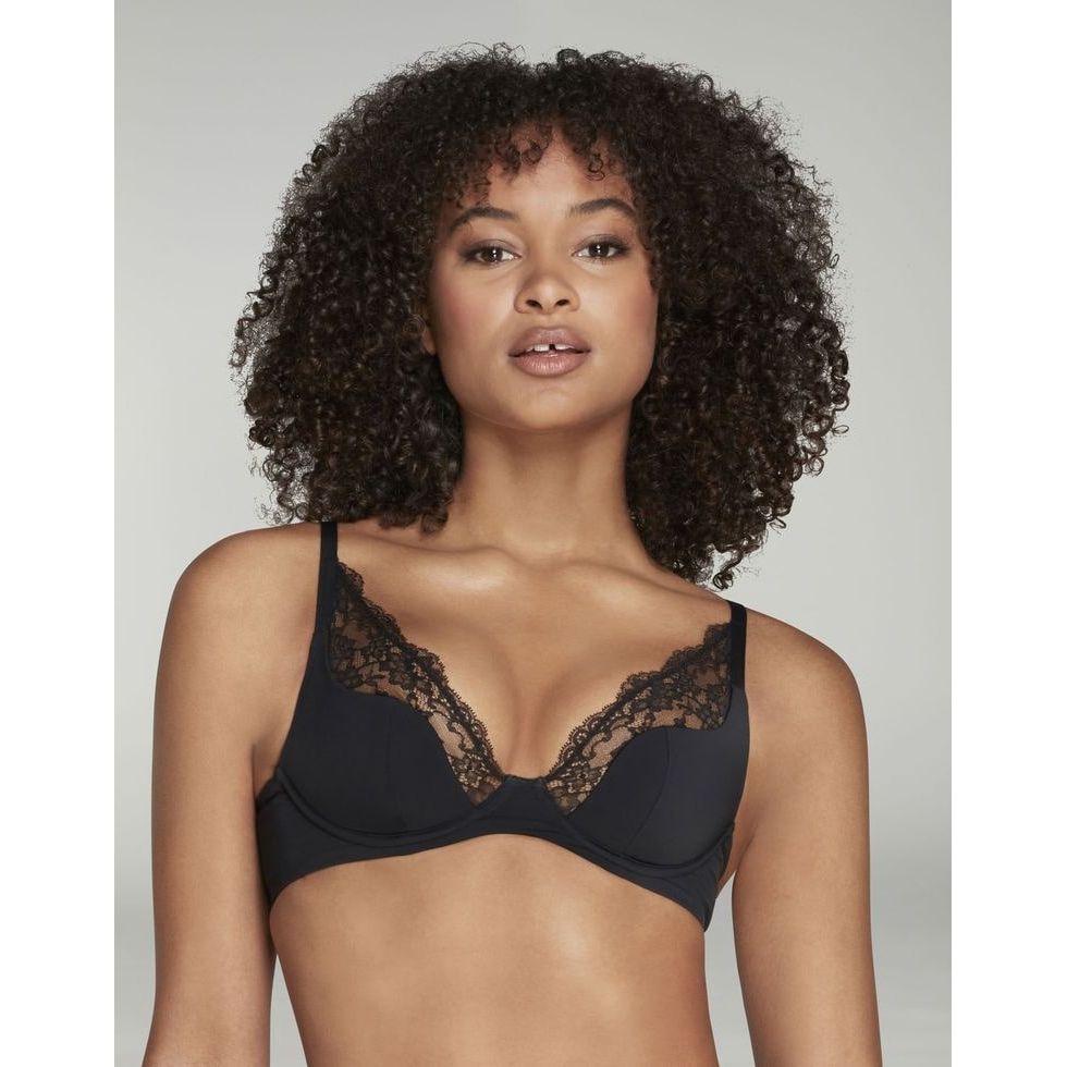 Malorey High Apex Underwired Bra in Black