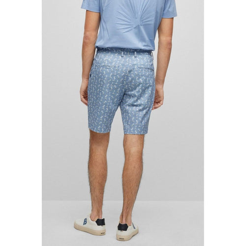 Load image into Gallery viewer, BOSS STRETCH-COTTON SLIM-FIT SHORTS WITH SEASONAL PRINT - Yooto
