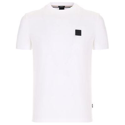 BOSS ORGANIC-COTTON T-SHIRT WITH LOGO BADGE - Yooto