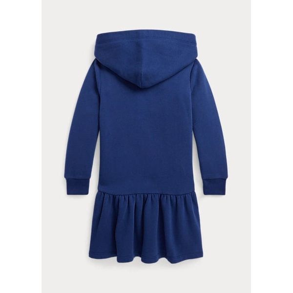 POLO RALPH LAUREN SWEATSHIRT DRESS WITH HOOD AND LOGO - Yooto