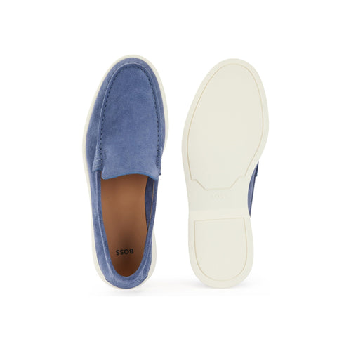 Load image into Gallery viewer, SUEDE MOCCASINS WITH EMBOSSED LOGO - Yooto
