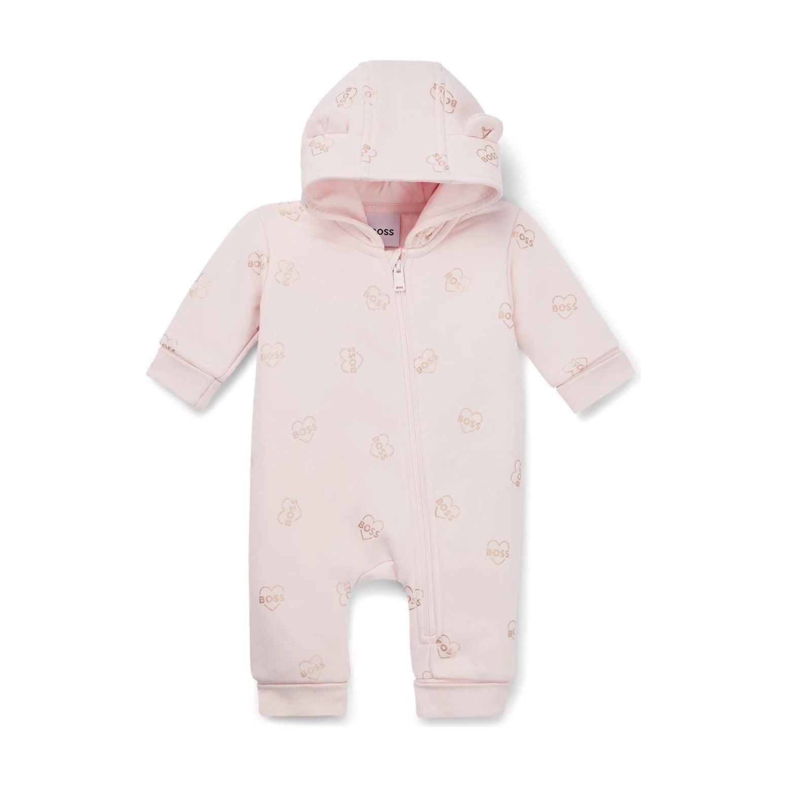 BOSS KIDS HOODED ALL-IN-ONE IN LOGO-PRINT FLEECE - Yooto