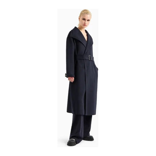 Load image into Gallery viewer, EMPORIO ARMANI COMPACT DOUBLE WOOL BLEND DRESSING GOWN COAT - Yooto
