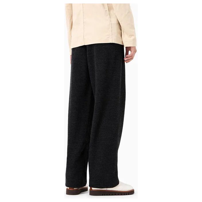 EMPORIO ARMANI CHALET CAPSULE COLLECTION ELASTICATED-WAIST TROUSERS IN A WOOL-BLEND KNIT WITH AN EMBOSSED PATTERN - Yooto