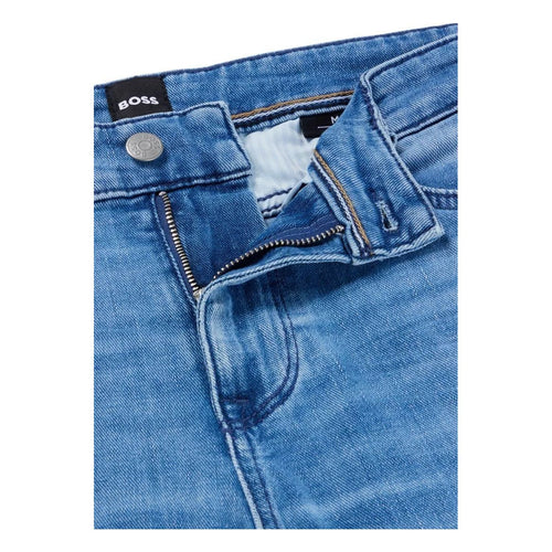 Load image into Gallery viewer, BOSS REGULAR-FIT JEANS IN BLUE ITALIAN CASHMERE-TOUCH DENIM - Yooto
