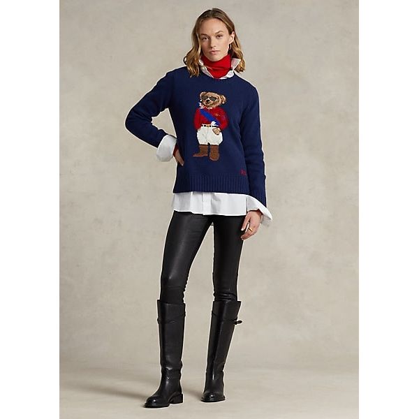 Polo Ralph Lauren Jockey Polo Bear Wool-Cashmere Sweater - Yooto