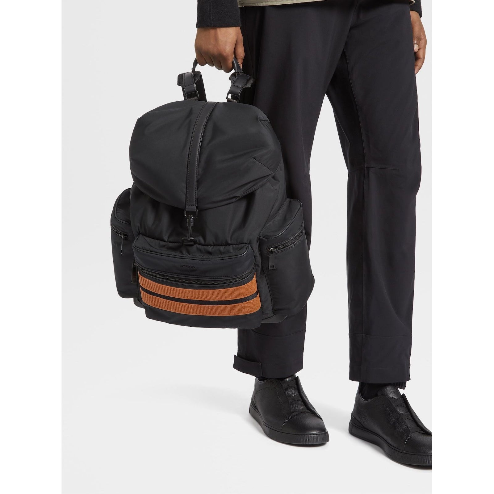 Black Technical Fabric Backpack - Yooto
