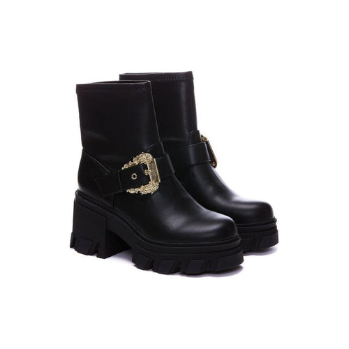 Load image into Gallery viewer, VERSACE JEANS COUTURE BAROQUE BUCKLE BOOTIES - Yooto

