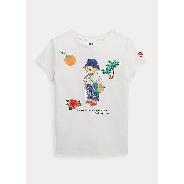 POLO RALPH LAUREN POLO BEAR COTTON JERSEY T-SHIRT - Yooto