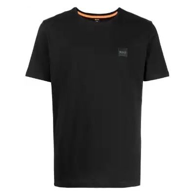 BOSS ORGANIC-COTTON T-SHIRT WITH LOGO BADGE - Yooto