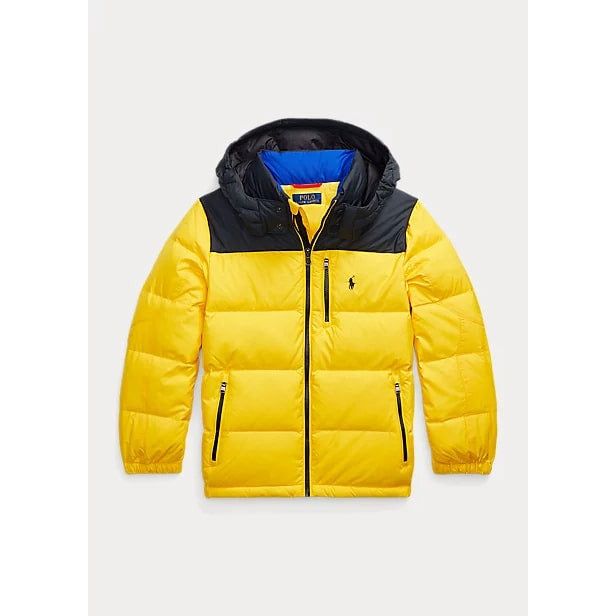 POLO RALPH LAUREN WATER-REPELLENT DOWN JACKET WITH HOOD - Yooto