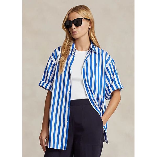 POLO RALPH LAUREN RELAXED FIT STRIPED COTTON SHIRT - Yooto