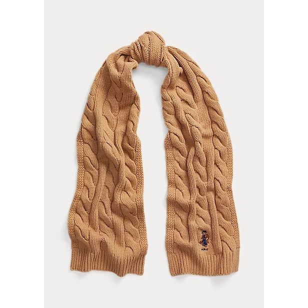 POLO RALPH LAUREN POLO BEAR SCARF IN CABLED WOOL BLEND - Yooto
