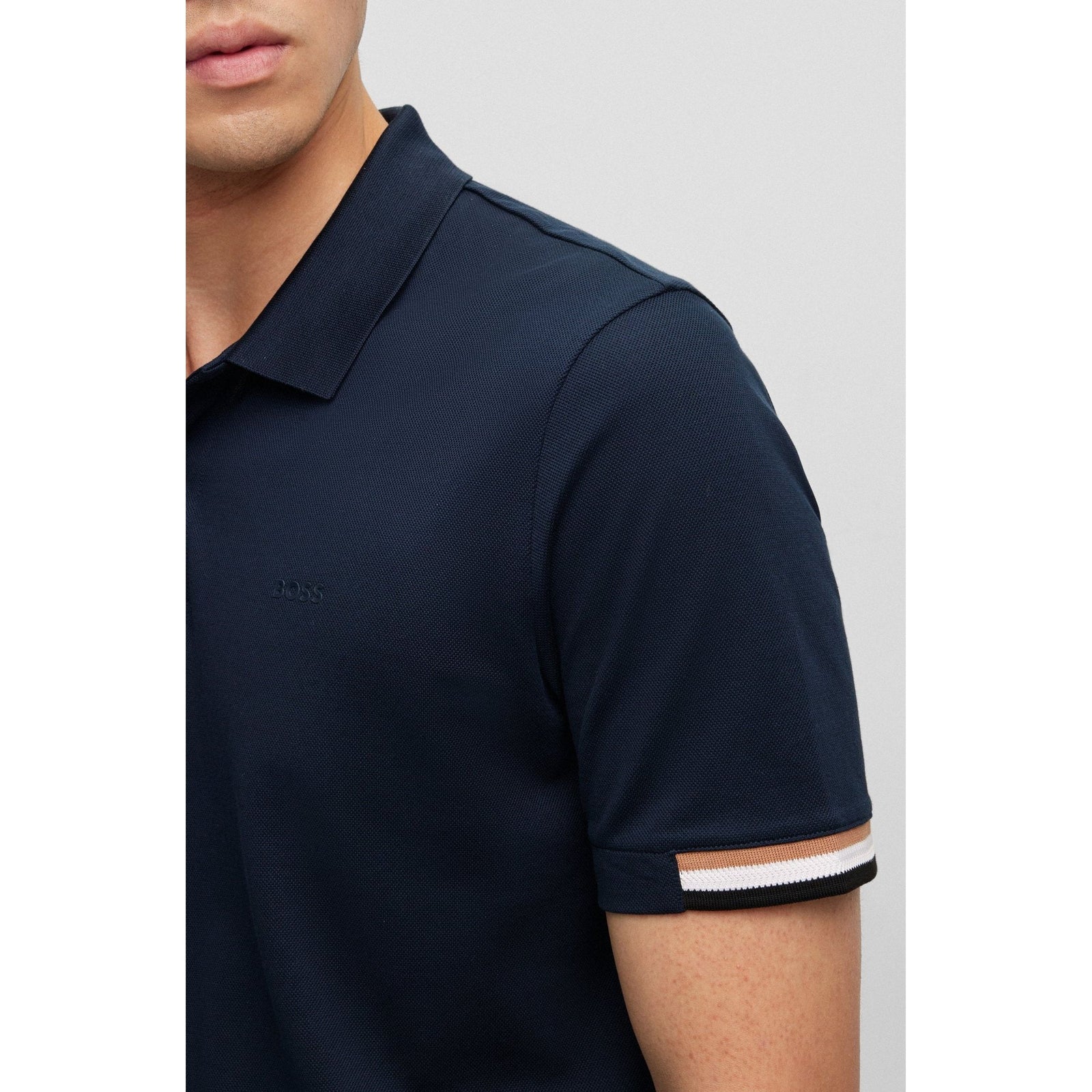 BOSS SLIM-FIT POLO SHIRT WITH RUBBERISED LOGO - Yooto