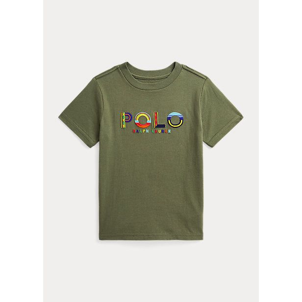 POLO RALPH LAUREN LOGO COTTON JERSEY T-SHIRT - Yooto