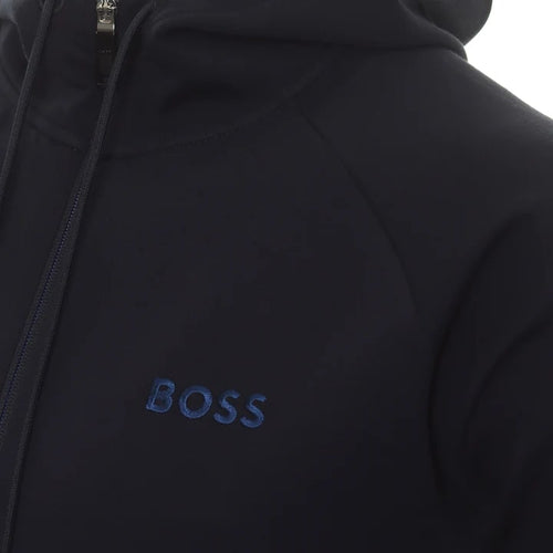 Load image into Gallery viewer, BOSS COTTON-BLEND ZIP-UP HOODIE WITH CONTRAST LOGO - Yooto
