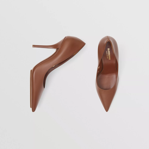 Load image into Gallery viewer, Eyelet Detail Leather Point-toe Pumps - Yooto
