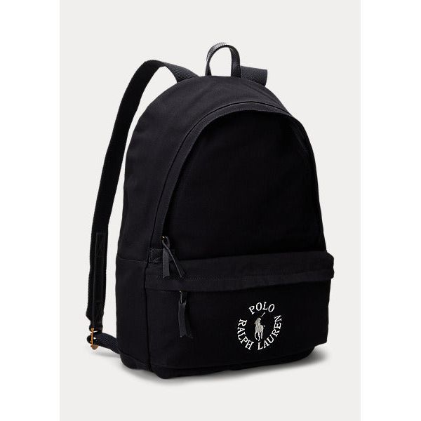 POLO RALPH LAUREN LOGO-EMBROIDERED CANVAS BACKPACK - Yooto