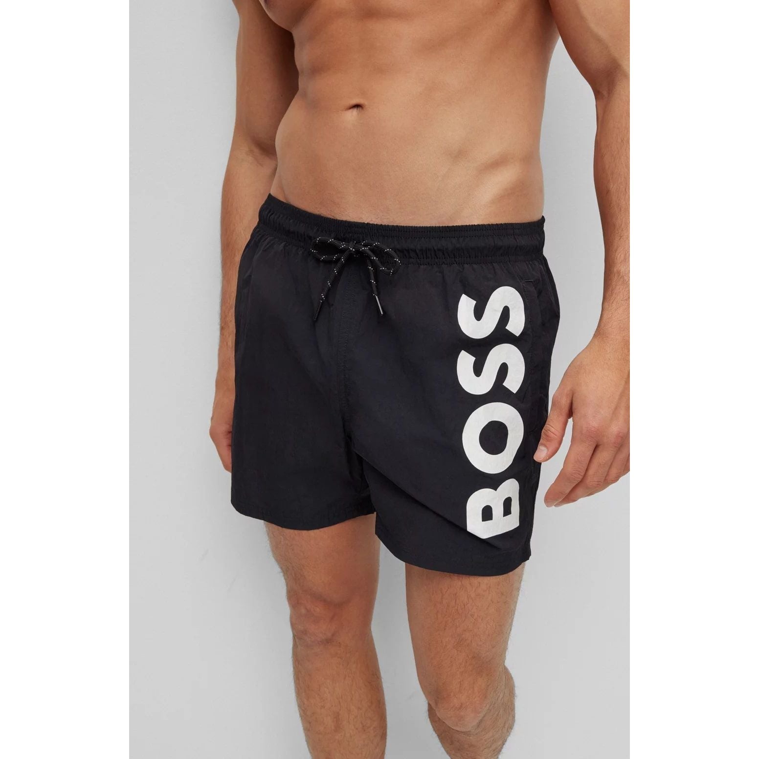 BOSS QUICK-DRYING SWIM SHORTS WITH CONTRAST LOGO - Yooto