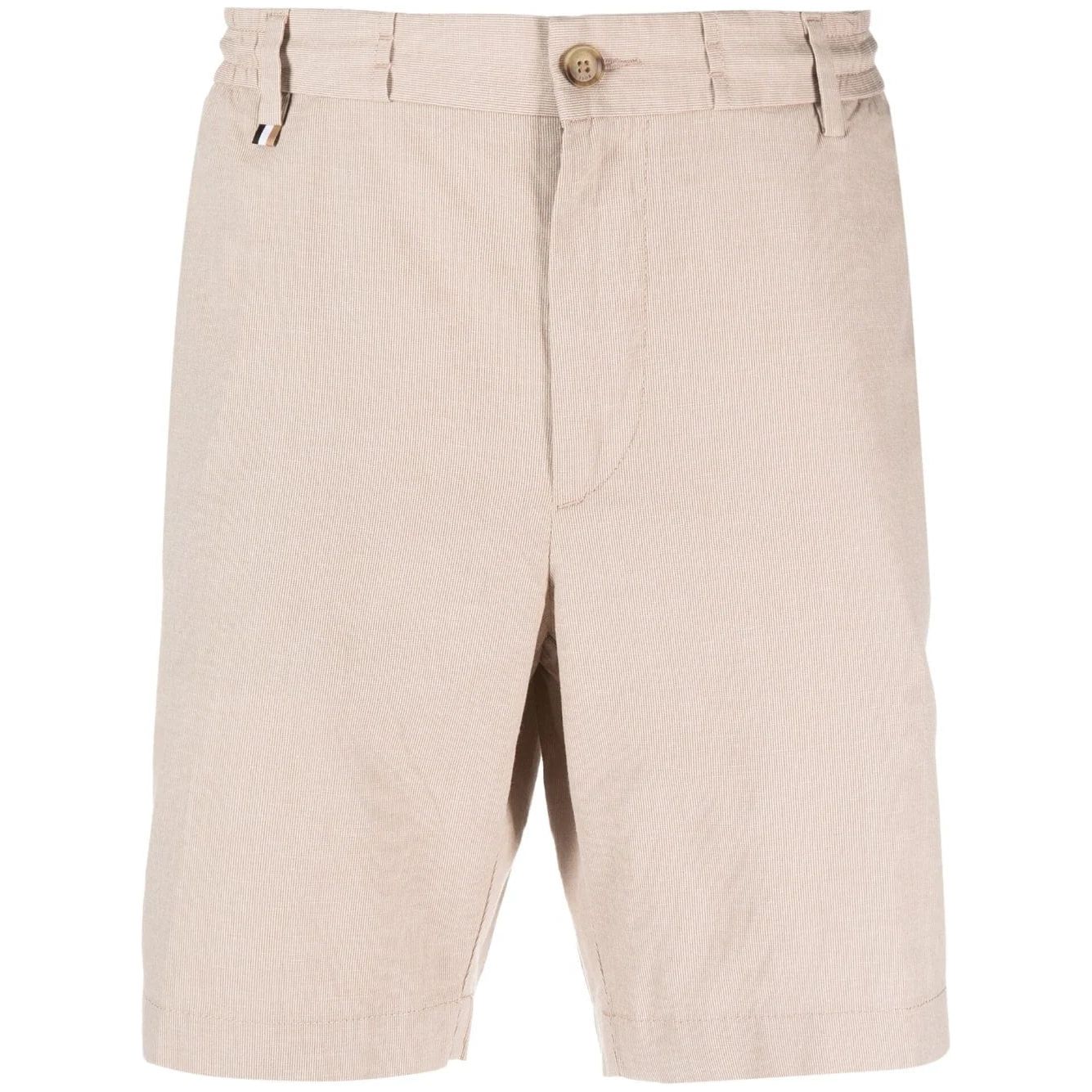 BOSS SLIM-FIT SHORTS IN COTTON-BLEND POPLIN - Yooto