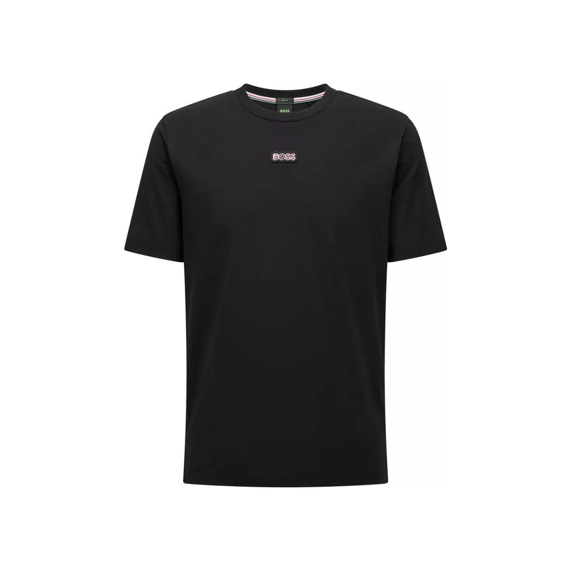 BOSS T-SHIRT IN STRETCH COTTON WITH MULTI-COLOURED LOGO - Yooto