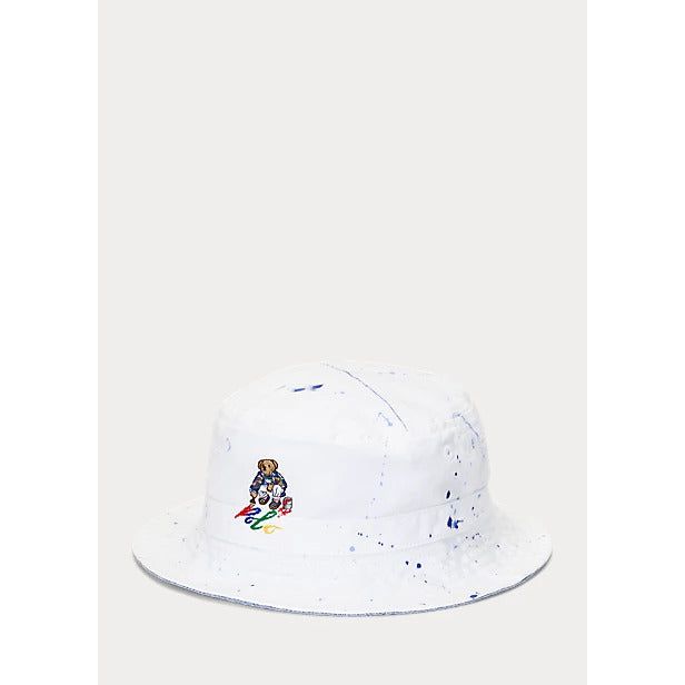 POLO RALPH LAUREN PAINT-SPLATTER POLO BEAR BUCKET HAT - Yooto