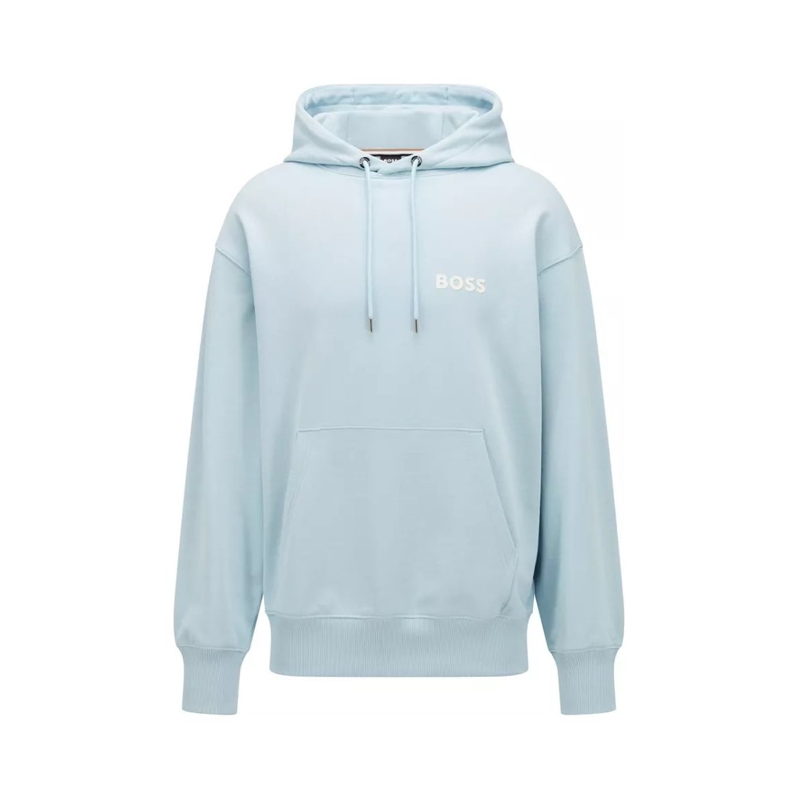 BOSS ORGANIC-COTTON HOODED SWEATSHIRT WITH RUBBER-PRINT LOGO - Yooto