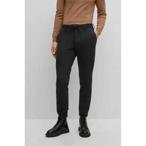 Load image into Gallery viewer, BOSS DRAWSTRING TROUSERS IN MELANGE PERFORMANCE-STRETCH JERSEY - Yooto
