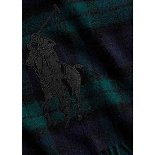 Load image into Gallery viewer, POLO RALPH LAUREN PONY-APPLIQUE PLAID WOOL SCARF - Yooto
