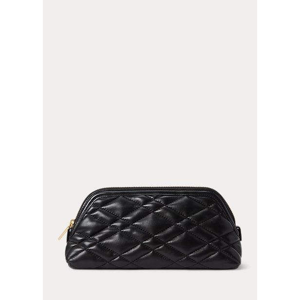 POLO RALPH LAUREN POLO ID QUILTED LEATHER COSMETIC CASE - Yooto