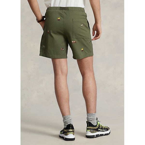 POLO RALPH LAUREN 6-INCH EMBROIDERED TWILL HIKING SHORT - Yooto