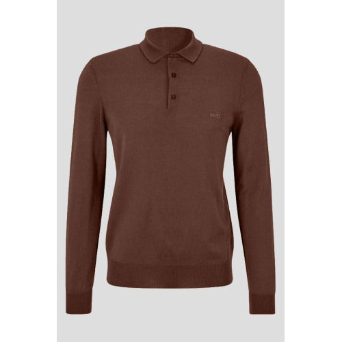 Load image into Gallery viewer, BOSS POLO SWEATER IN VIRGIN WOOL WITH EMBROIDERED LOGO - Yooto
