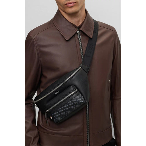 Load image into Gallery viewer, BOSS STRUCTURED BELT BAG WITH MONOGRAM-PATTERN DETAIL - Yooto
