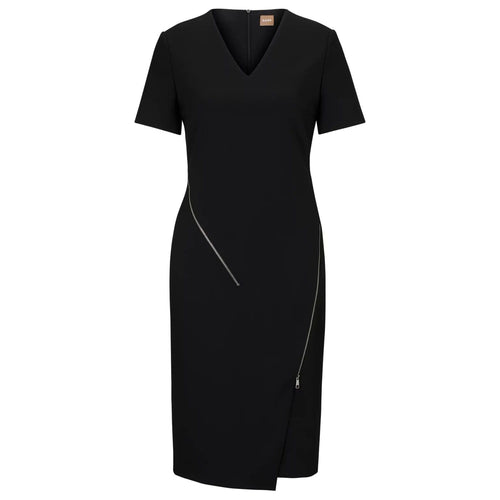Load image into Gallery viewer, BOSS V-NECK DRESS WITH ZIP DETAILS - Yooto
