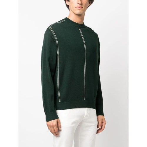 Load image into Gallery viewer, EMPORIO ARMANI SWEATER IN FABRIC STITCH VIRGIN WOOL BLEND WITH CORD-EFFECT JACQUARD STRIPES - Yooto
