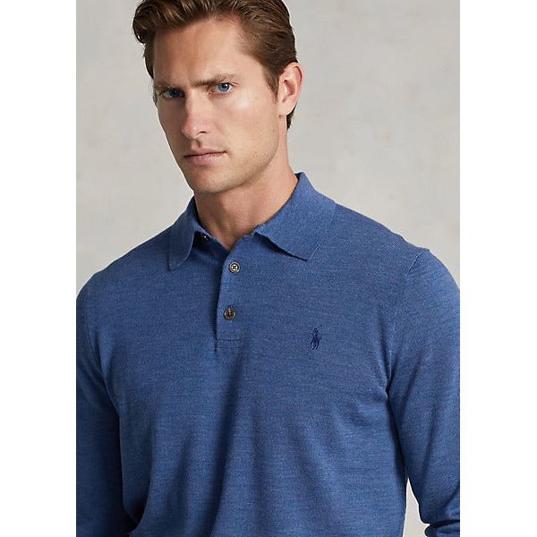 POLO RALPH LAUREN WASHABLE WOOL POLO-COLLAR JUMPER - Yooto