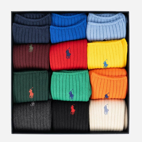 Load image into Gallery viewer, POLO RALPH LAUREN 12 PACK CLASSIC CREW SOCK - Yooto
