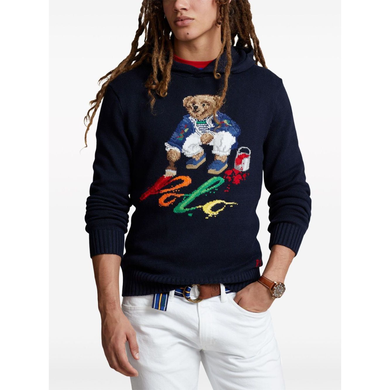 POLO RALPH LAUREN INTARSIA-KNIT HOODIE - Yooto