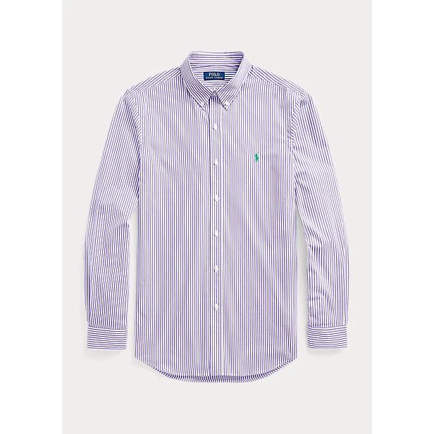 POLO RALPH LAUREN CUSTOM FIT STRIPED STRETCH POPLIN SHIRT - Yooto