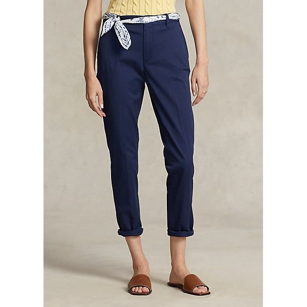 POLO RALPH LAUREN CROPPED SLIM FIT TWILL CHINO TROUSER - Yooto