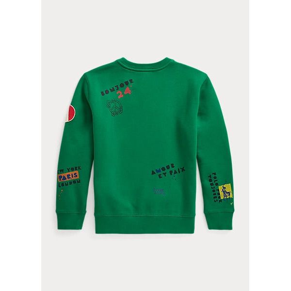 POLO RALPH LAUREN LOVE PEACE PARIS FLEECE SWEATSHIRT - Yooto